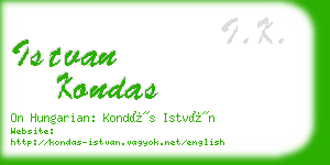 istvan kondas business card